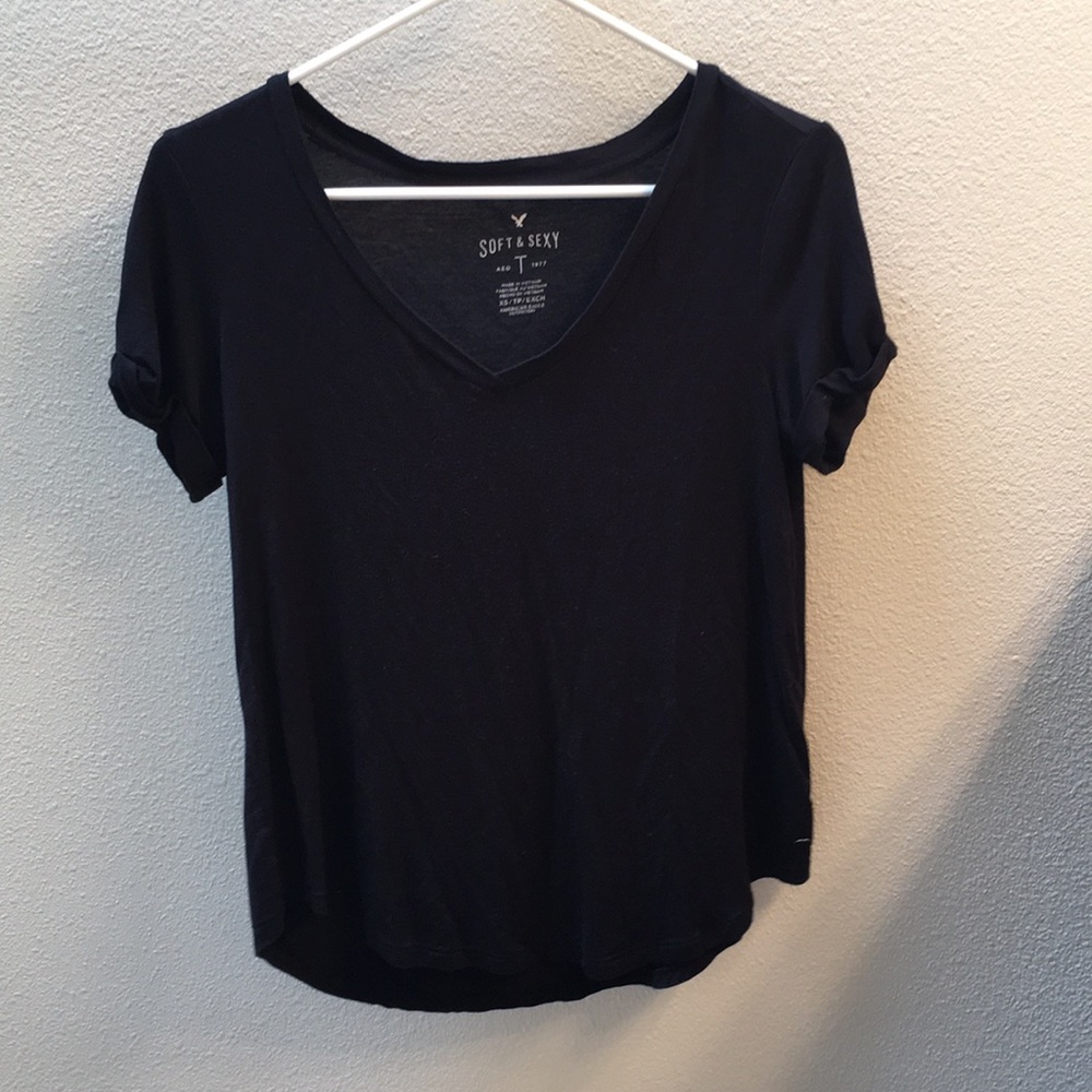 American Eagle Soft and Sexy Tee-Black